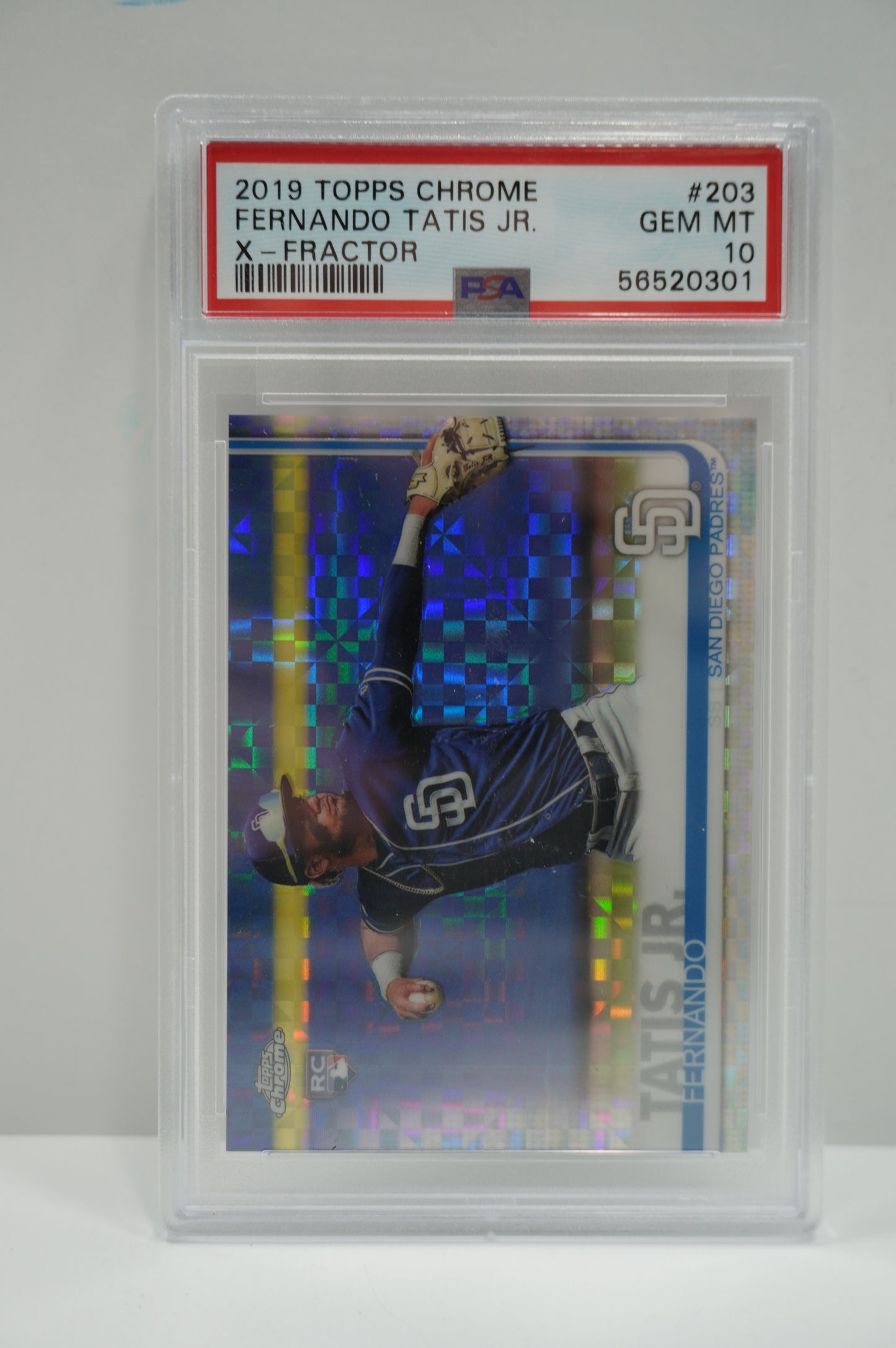 2019 Topps Chrome Fernando Tatis X Fractor PSA 10
