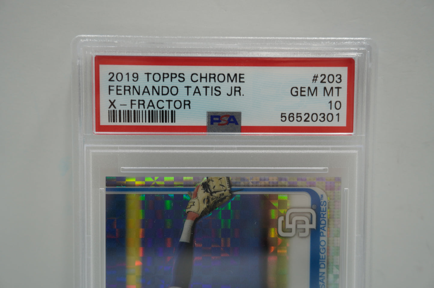 2019 Topps Chrome Fernando Tatis X Fractor PSA 10