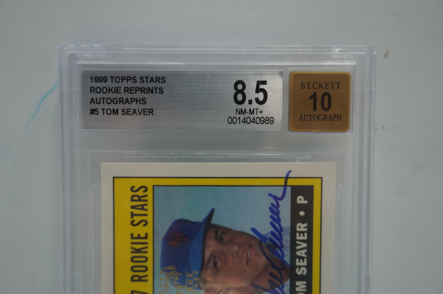 1999 TOPPS STARS ROOKIE REPRINTS Tom Seaver #5 BGS 8.5 AUTO 10 METS