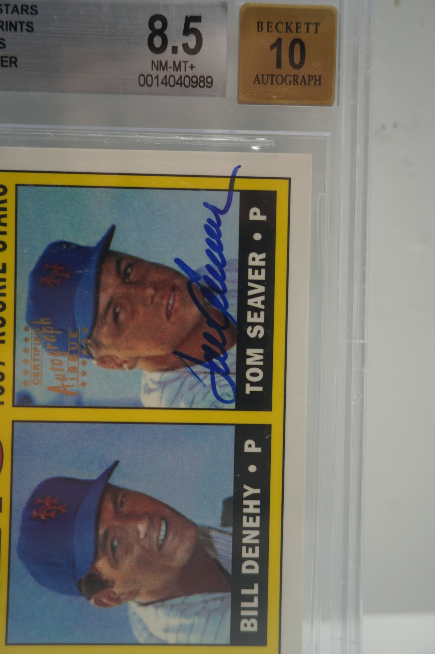 1999 TOPPS STARS ROOKIE REPRINTS Tom Seaver #5 BGS 8.5 AUTO 10 METS