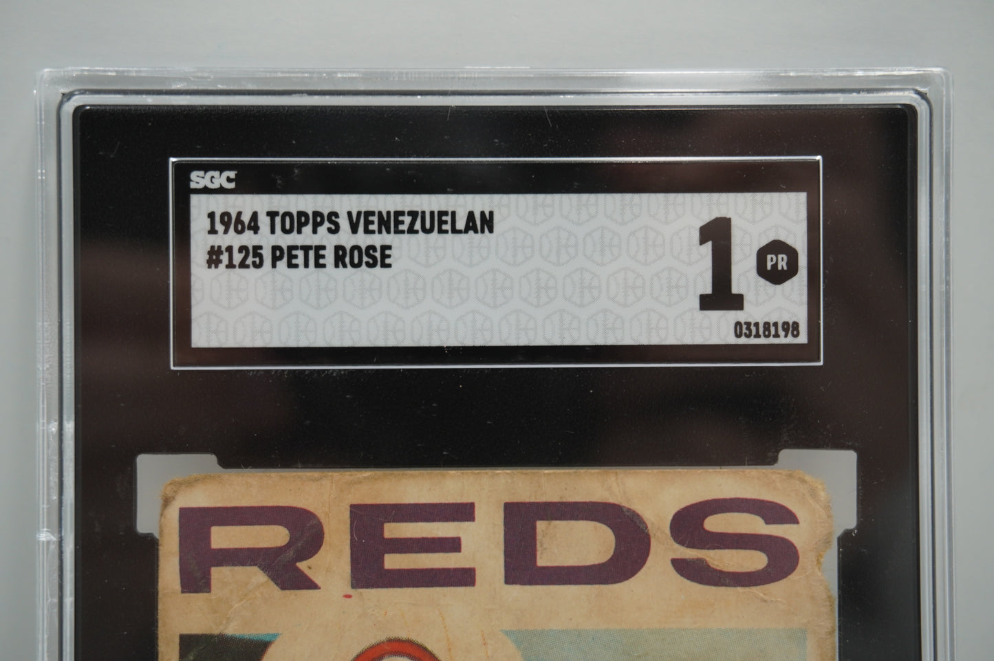 1964 TOPPS VENEZUELAN Pete Rose #125 SGC 1 CINCINNATI REDS