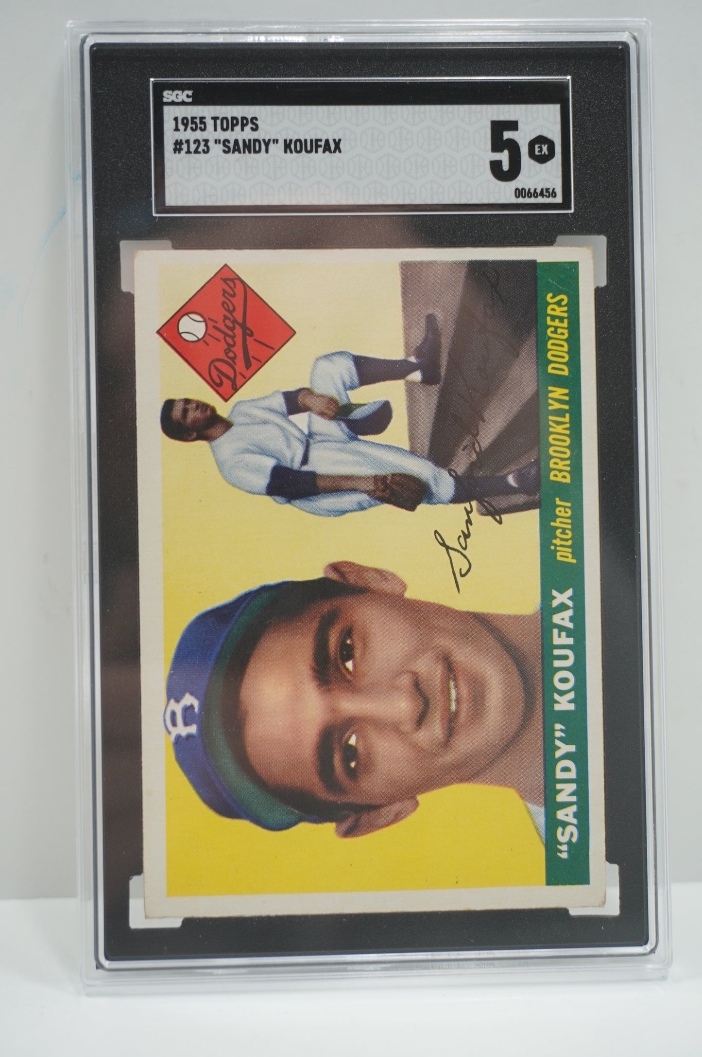 1955 TOPPS Sandy Koufax #123 SGC 5 BROOKLYN LOS ANGELES DODGERS