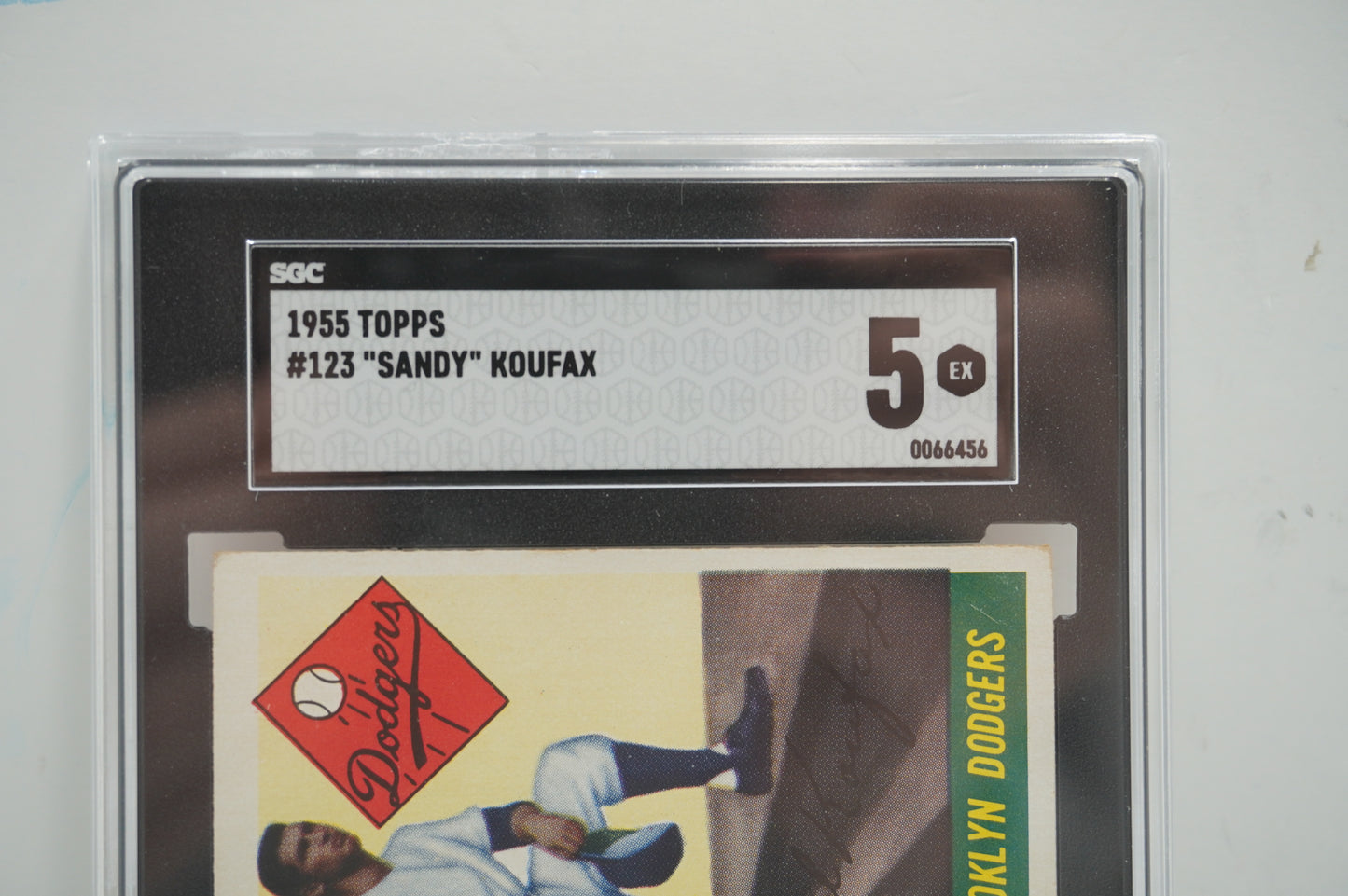 1955 TOPPS Sandy Koufax #123 SGC 5 BROOKLYN LOS ANGELES DODGERS