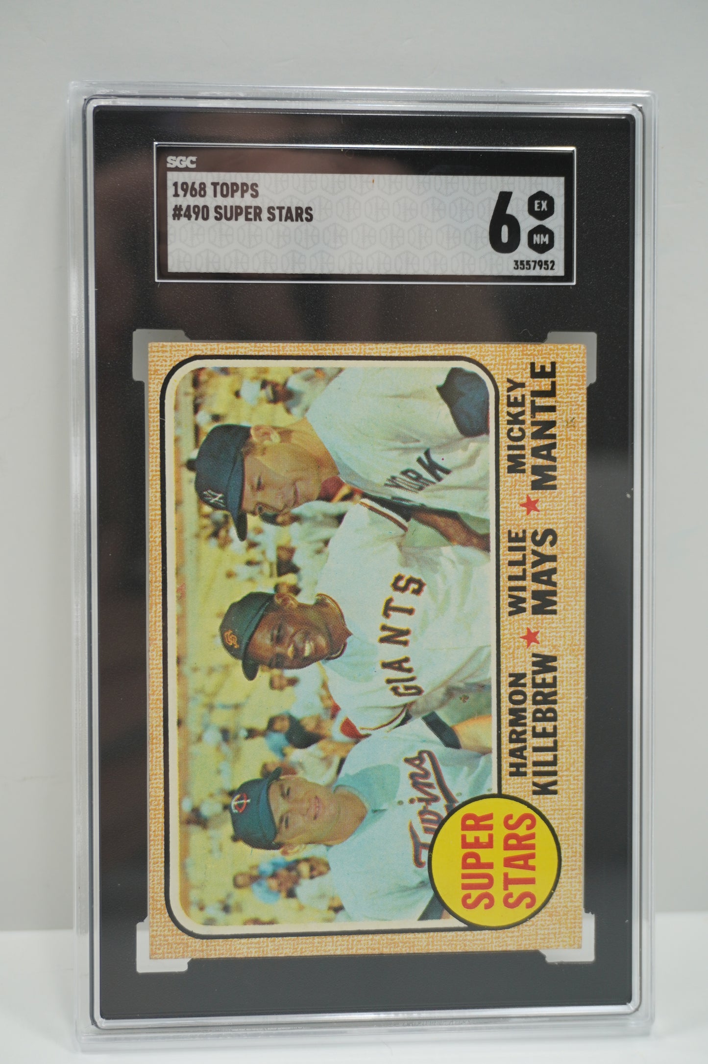 1968 Topps Super Stars #490 KILLEBREW - MAYS - MANTLE SGC 6