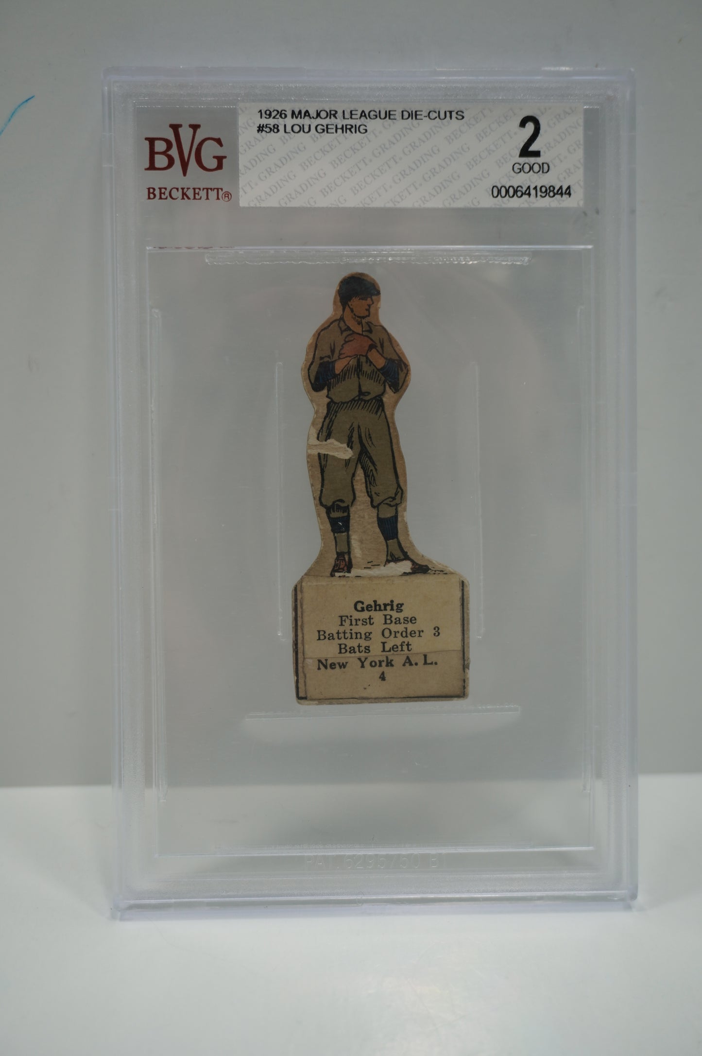 1926 Lou Gehrig Die Cut BVG 2