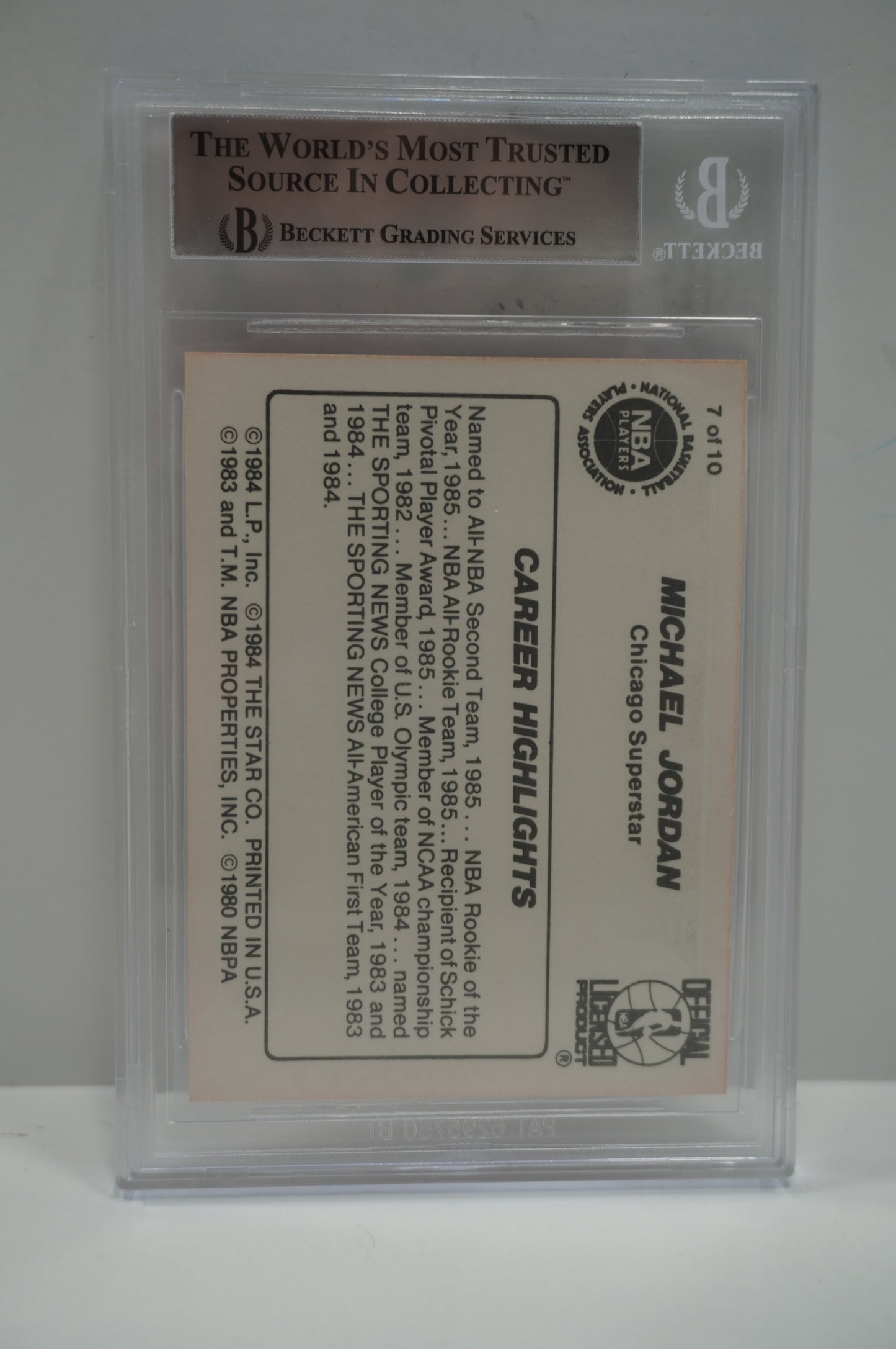 1985 Star Michael Jordan 7 BGS 8.5