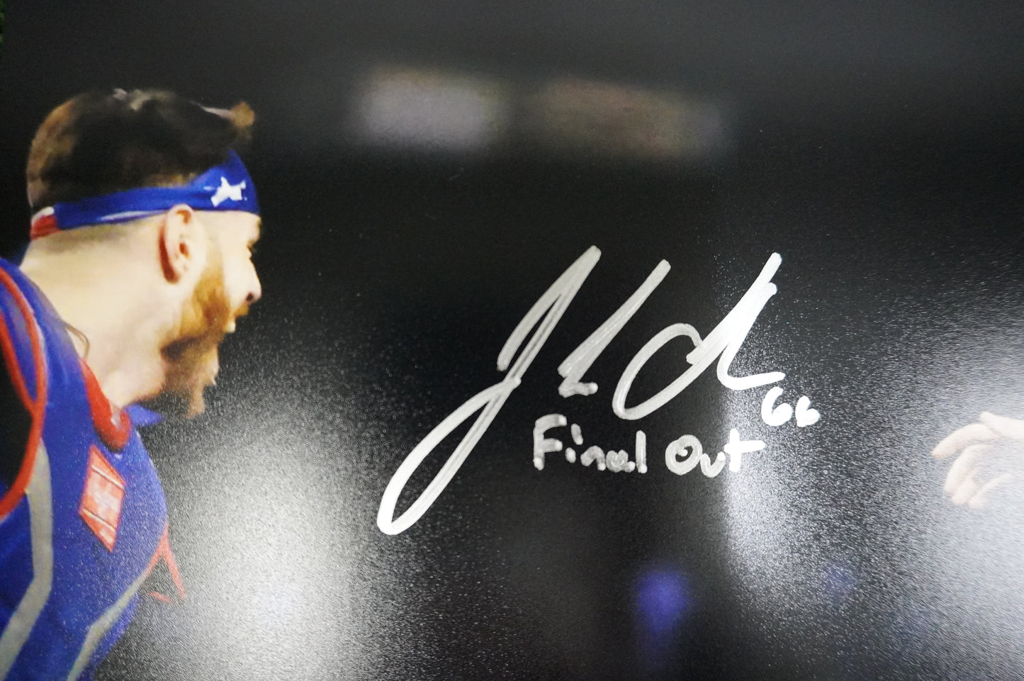 JOSH SBORZ TEXAS RANGERS SIGNED HORIZONTAL 16x20 PHOTO w/FinalOut INSC BAS