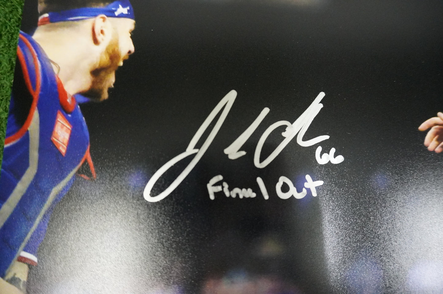 JOSH SBORZ TEXAS RANGERS SIGNED HORIZONTAL 16x20 PHOTO w/FinalOut INSC BAS
