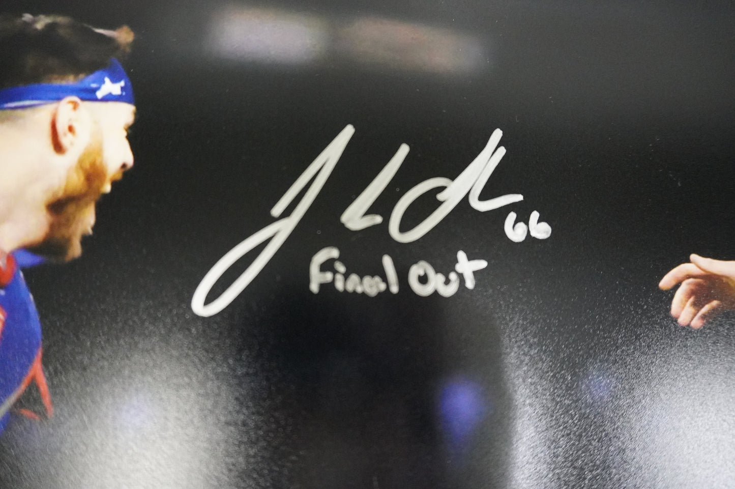 JOSH SBORZ TEXAS RANGERS SIGNED HORIZONTAL 16x20 PHOTO w/FinalOut INSC BAS