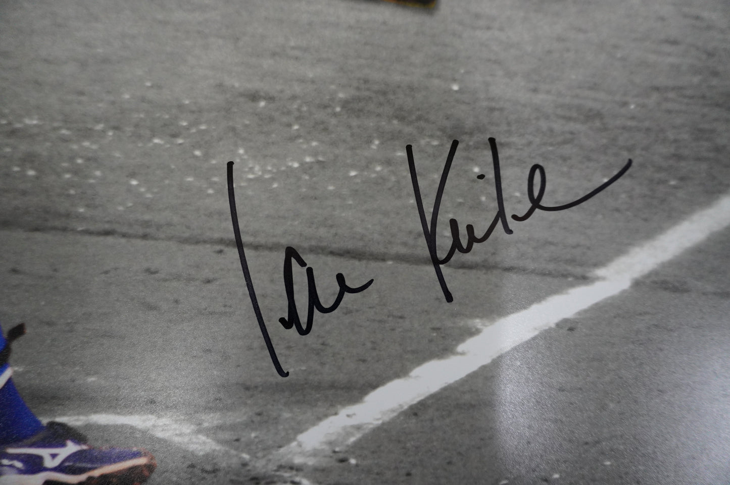 IAN KINSLER TEXAS RANGERS SIGNED 16x20 BATTING PHOTO BAS COA