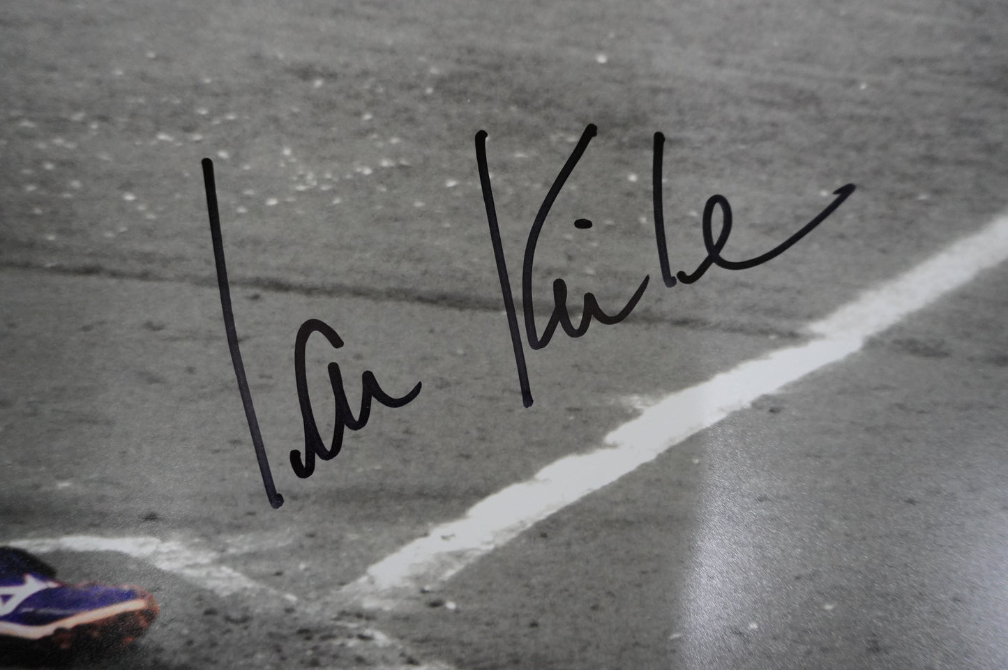 IAN KINSLER TEXAS RANGERS SIGNED 16x20 BATTING PHOTO BAS COA