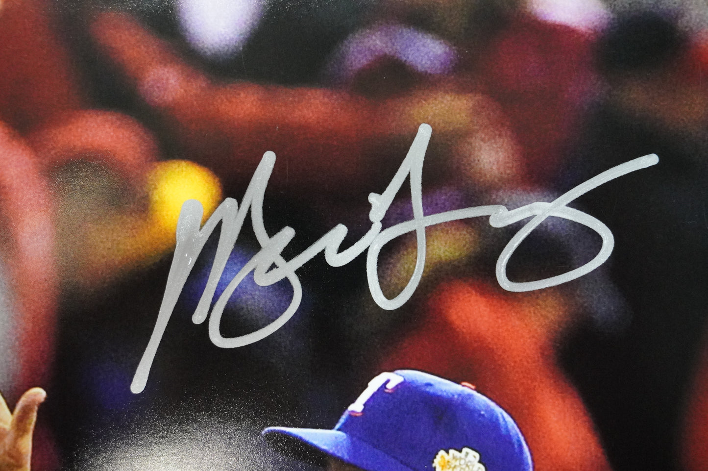 JOSH HAMILTON & MICHAEL YOUNG & IAN KINSLER TEXAS RANGERS SIGNED 16x20 BAS