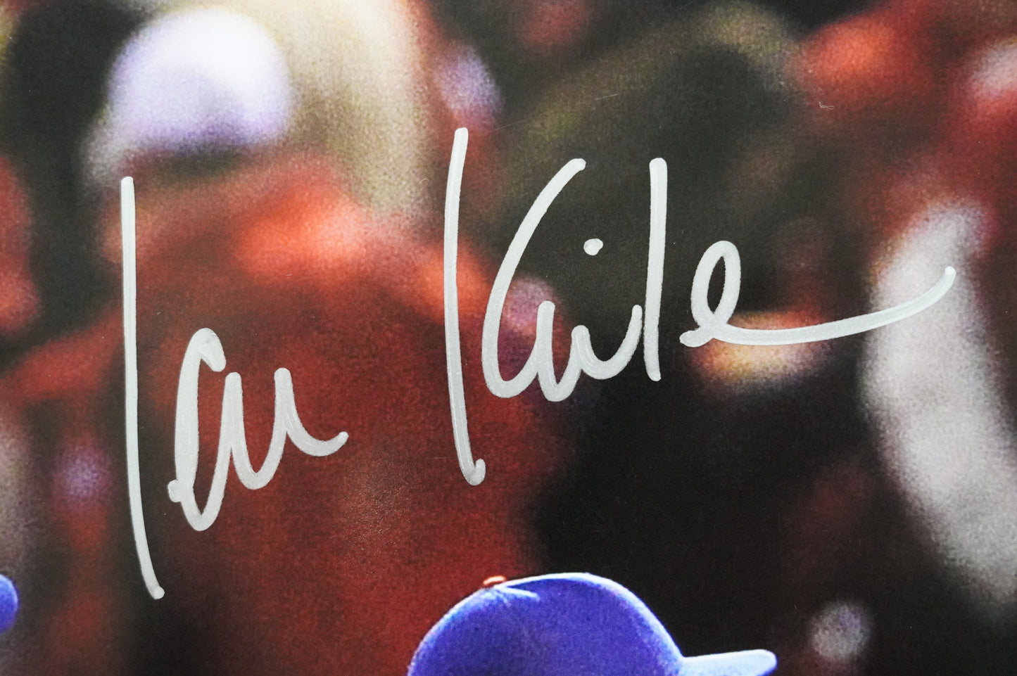 JOSH HAMILTON & MICHAEL YOUNG & IAN KINSLER TEXAS RANGERS SIGNED 16x20 BAS