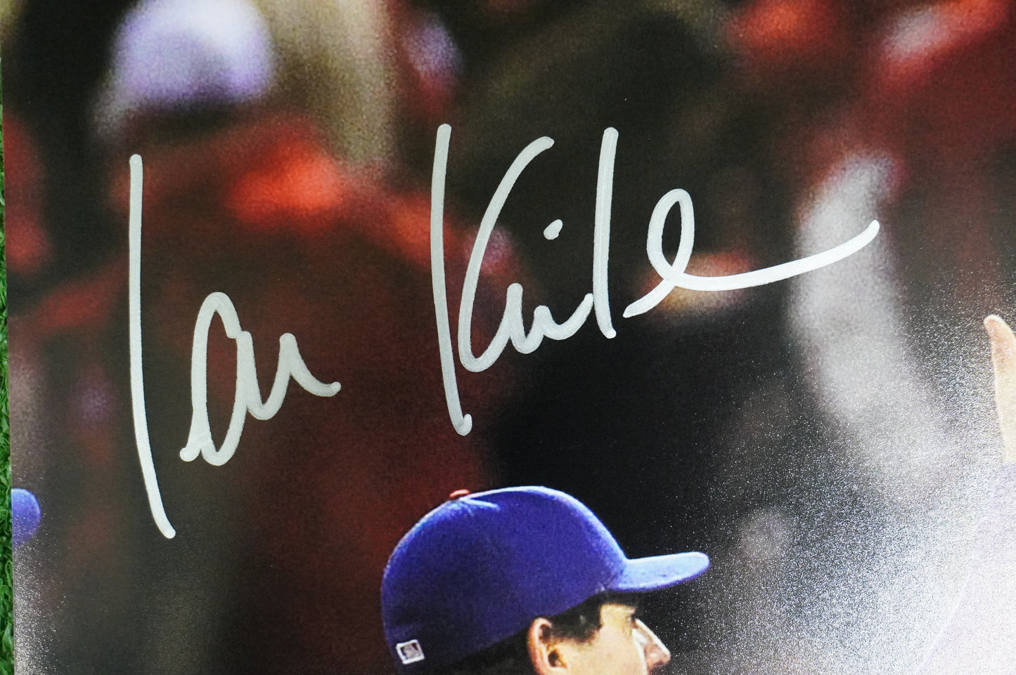 JOSH HAMILTON & MICHAEL YOUNG & IAN KINSLER TEXAS RANGERS SIGNED 16x20 BAS