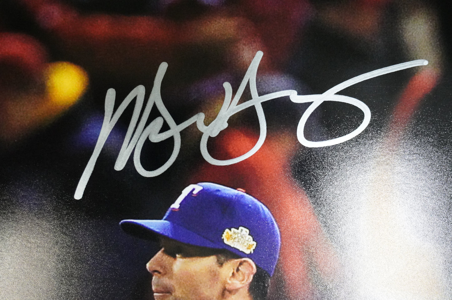 JOSH HAMILTON & MICHAEL YOUNG & IAN KINSLER TEXAS RANGERS SIGNED 16x20 BAS
