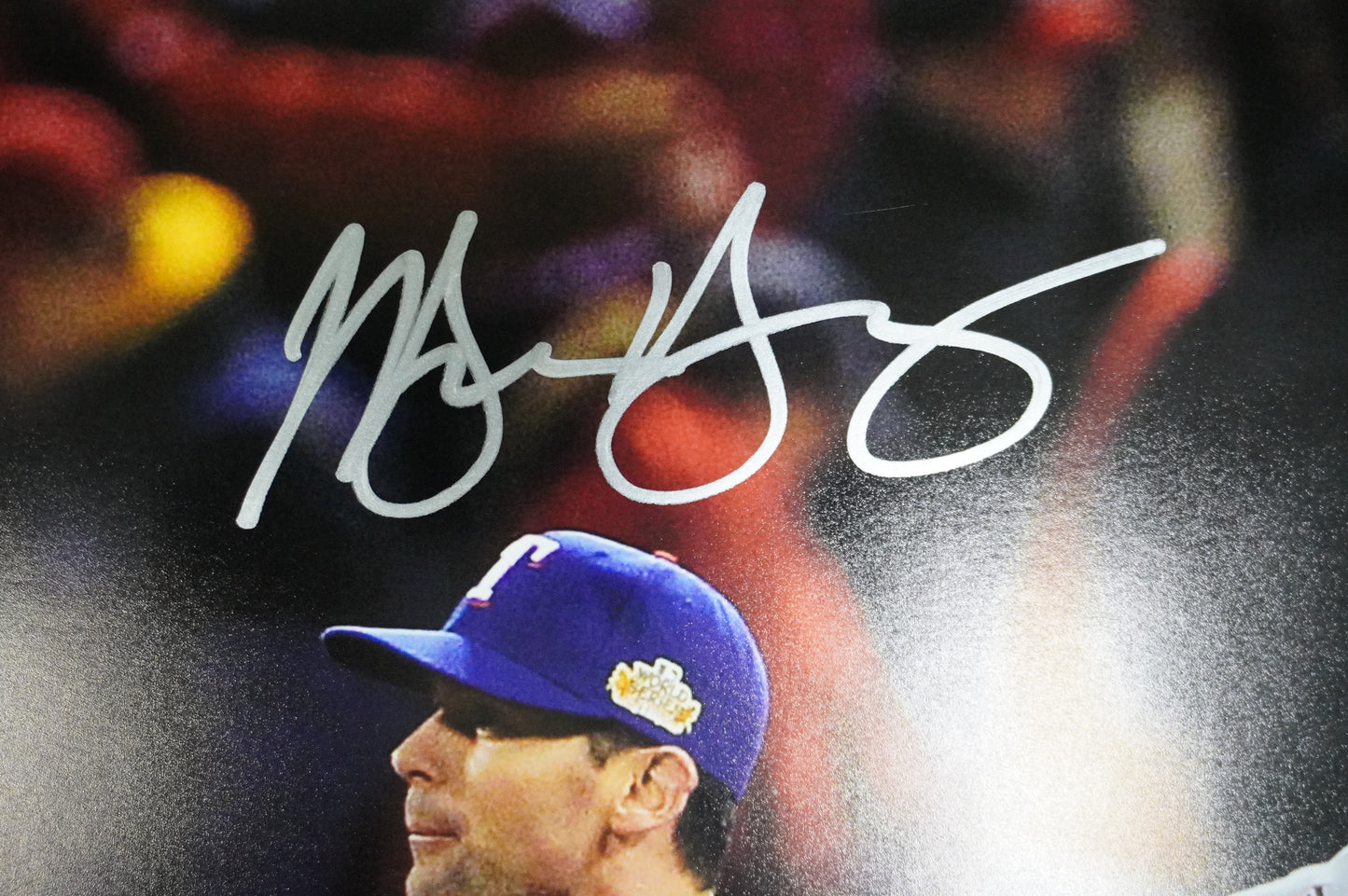 JOSH HAMILTON & MICHAEL YOUNG & IAN KINSLER TEXAS RANGERS SIGNED 16x20 BAS