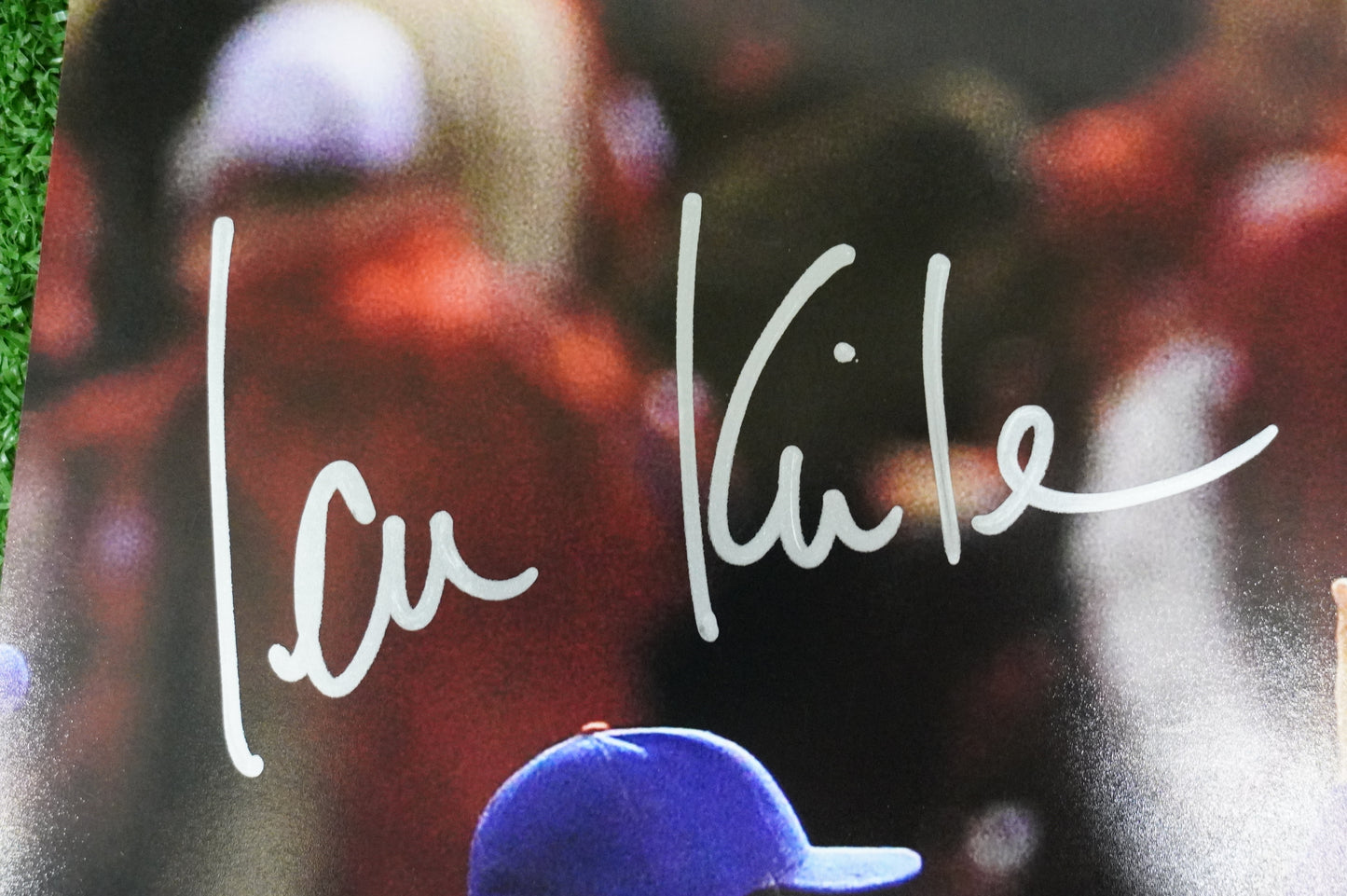 JOSH HAMILTON & MICHAEL YOUNG & IAN KINSLER TEXAS RANGERS SIGNED 16x20 BAS