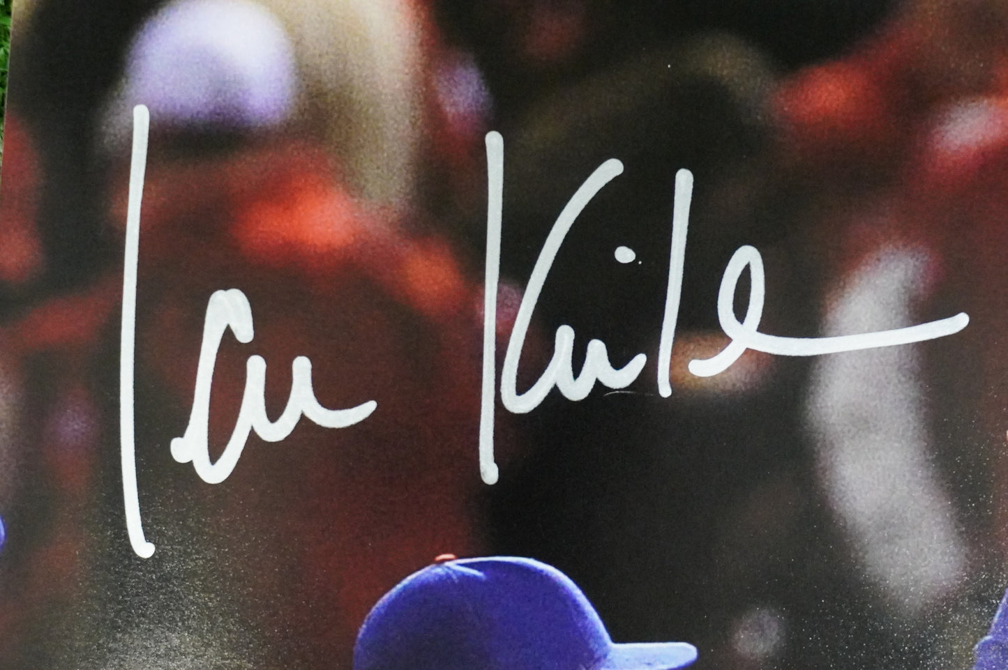 JOSH HAMILTON & MICHAEL YOUNG & IAN KINSLER TEXAS RANGERS SIGNED 16x20 BAS