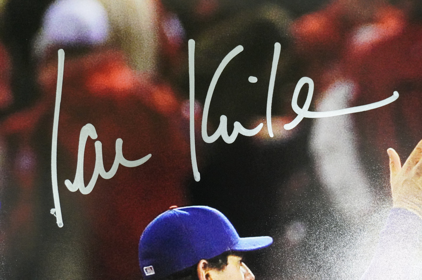 JOSH HAMILTON & MICHAEL YOUNG & IAN KINSLER TEXAS RANGERS SIGNED 16x20 BAS