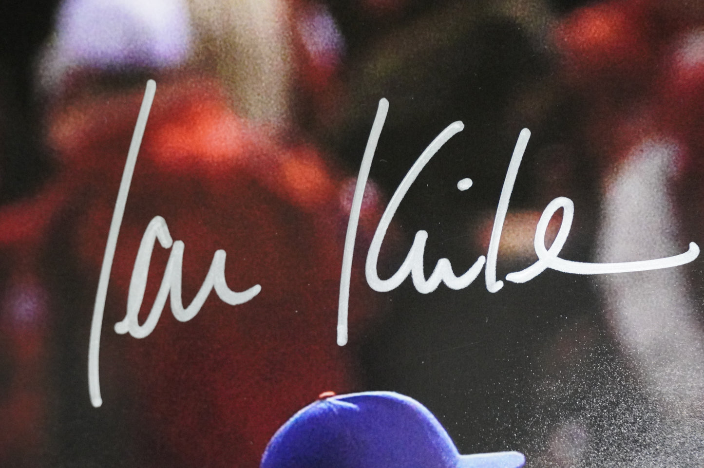 JOSH HAMILTON & MICHAEL YOUNG & IAN KINSLER TEXAS RANGERS SIGNED 16x20 BAS