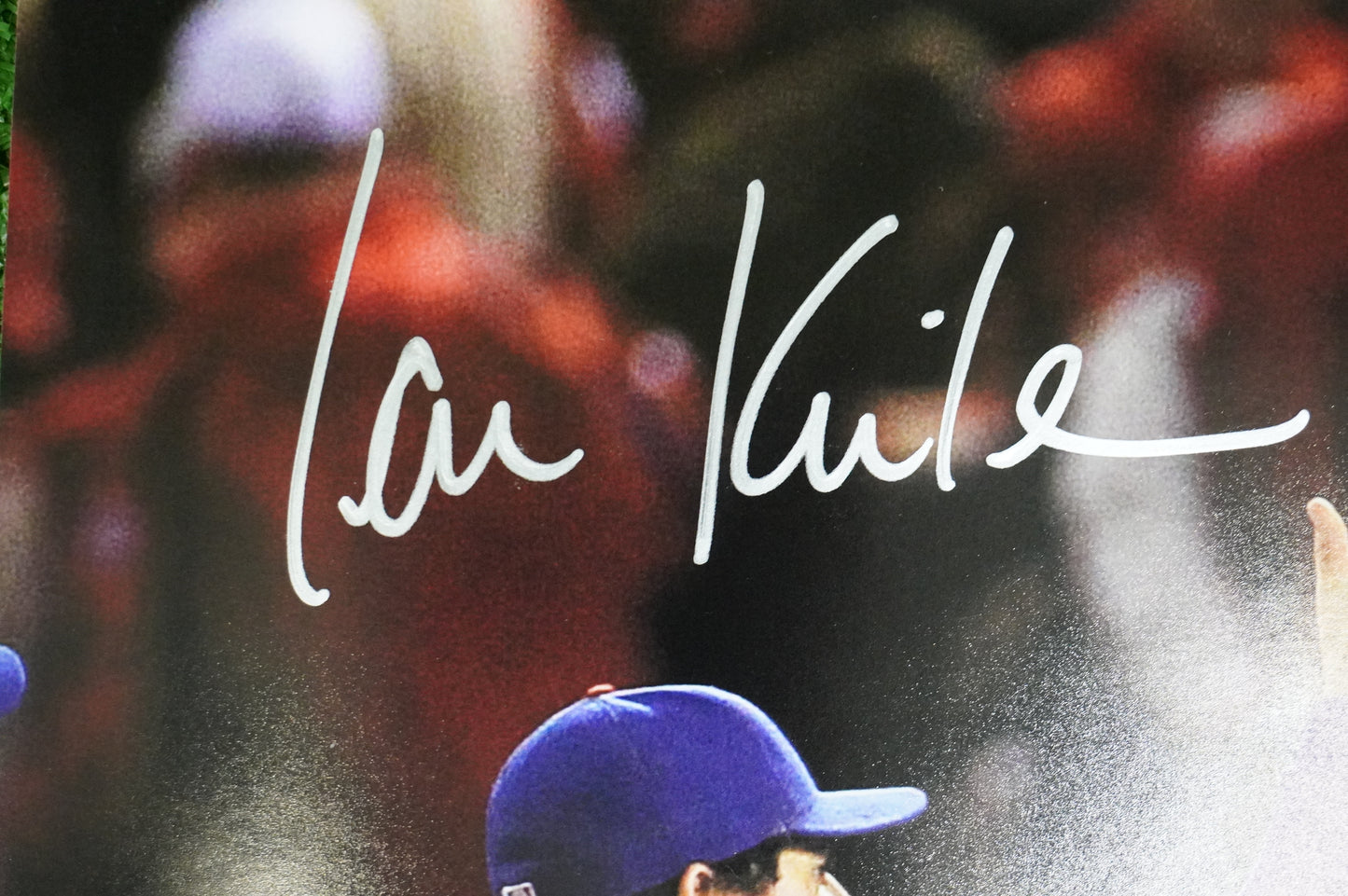 JOSH HAMILTON & MICHAEL YOUNG & IAN KINSLER TEXAS RANGERS SIGNED 16x20 BAS