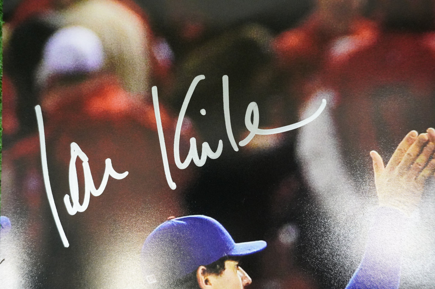 JOSH HAMILTON & MICHAEL YOUNG & IAN KINSLER TEXAS RANGERS SIGNED 16x20 BAS