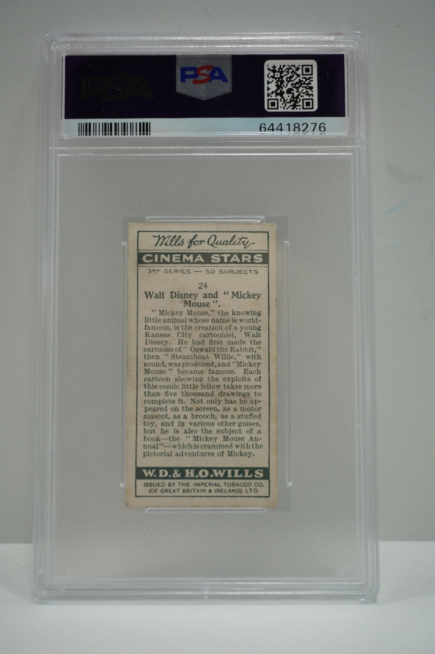 1931 Disney Mickey Mouse PSA 3