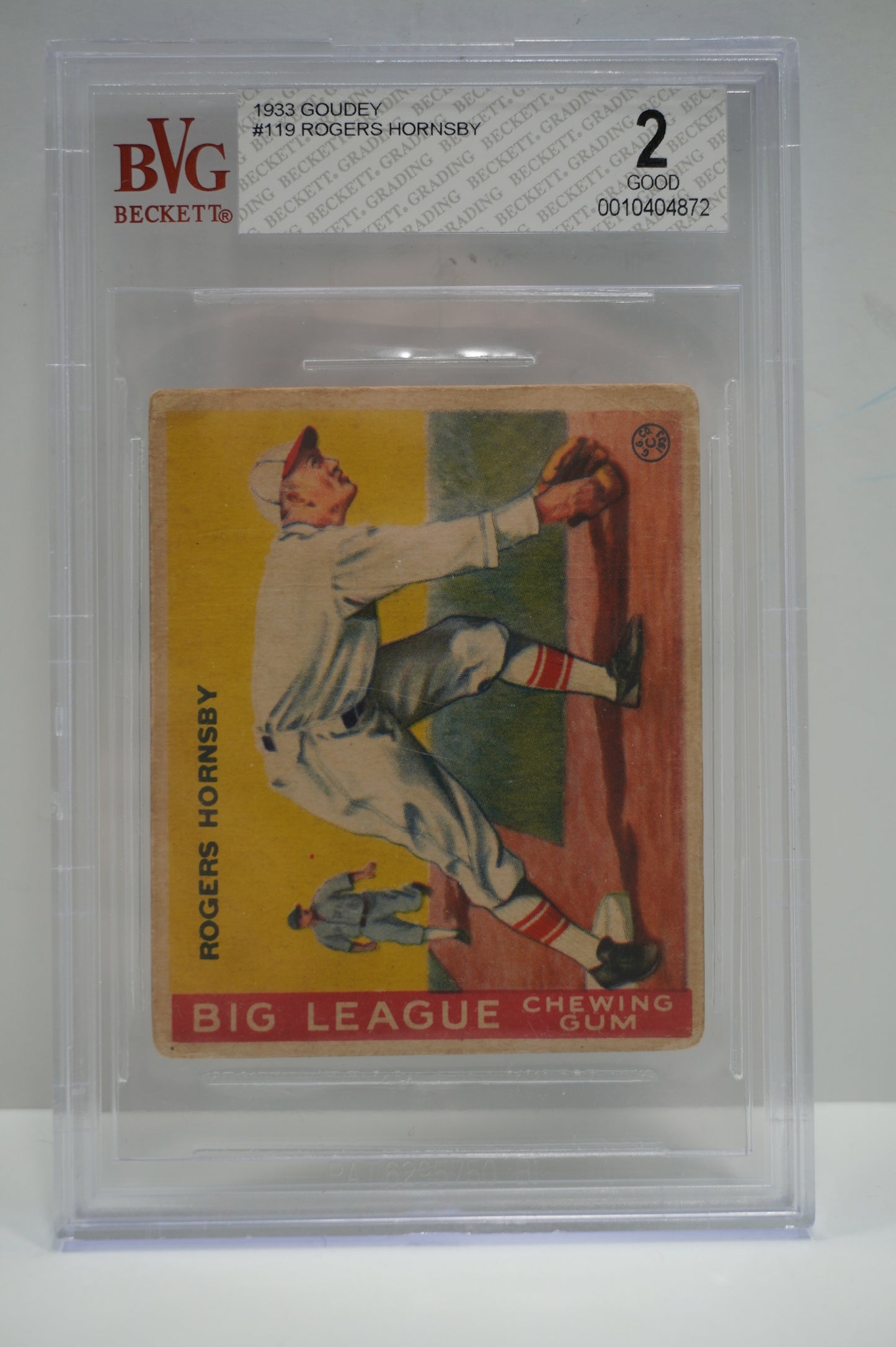 1933 Goudey Roger Hornsby 119 BVG 2