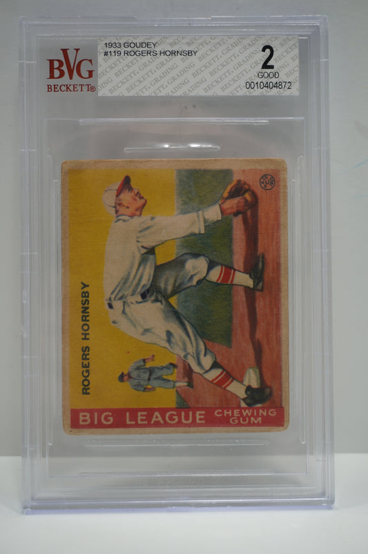 1933 Goudey Roger Hornsby 119 BVG 2