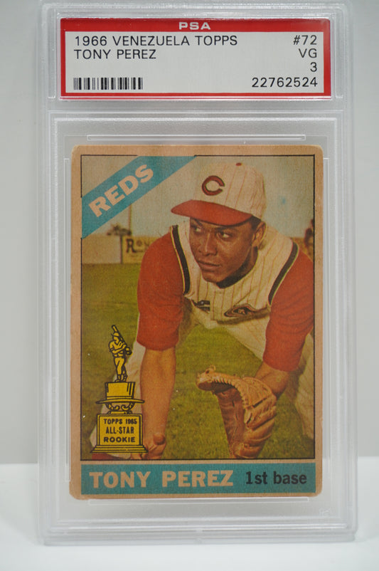 1966 Venezuela Topps Tony Perez PSA 3