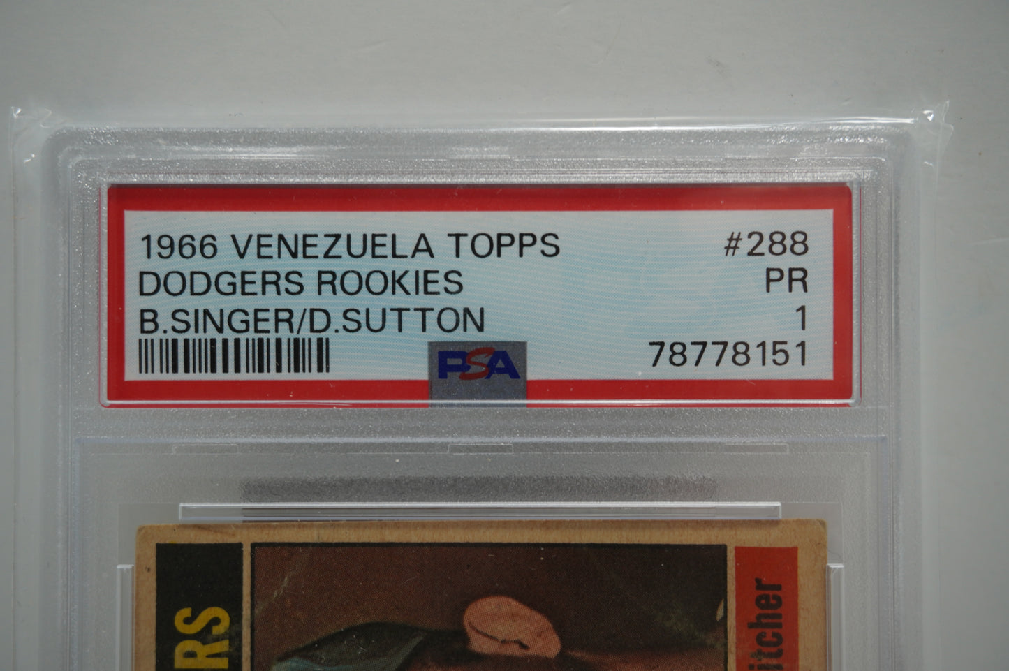 1966 Venezuela Dodgers Rookies PSA 1