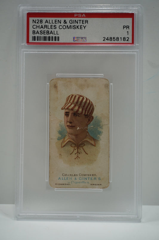 N28 Allen and Ginter Charles Comiskey PSA 1