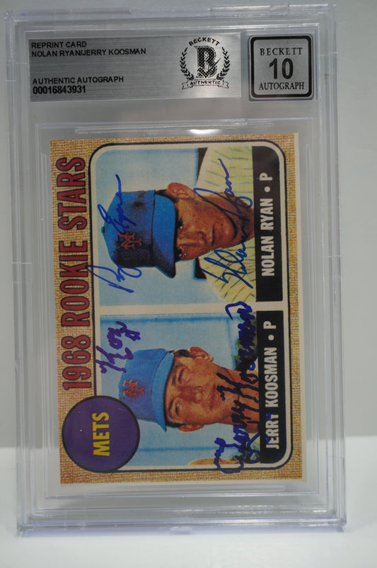 Nolan Ryan Reprint Beckett 10 Auto