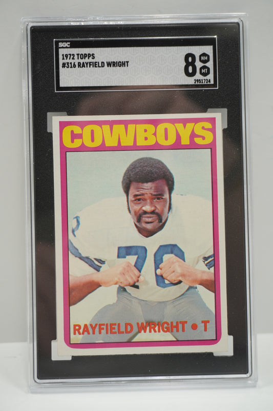 1972 Topps Rayfield Wright SGC 8