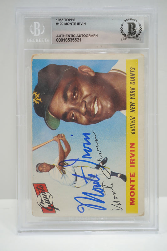 1955 Topps Monte Irvin 100 Beckett 10 Auto