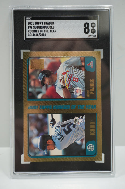 2001 Topps Traded Suzuki Pujols /2001 SGC 8