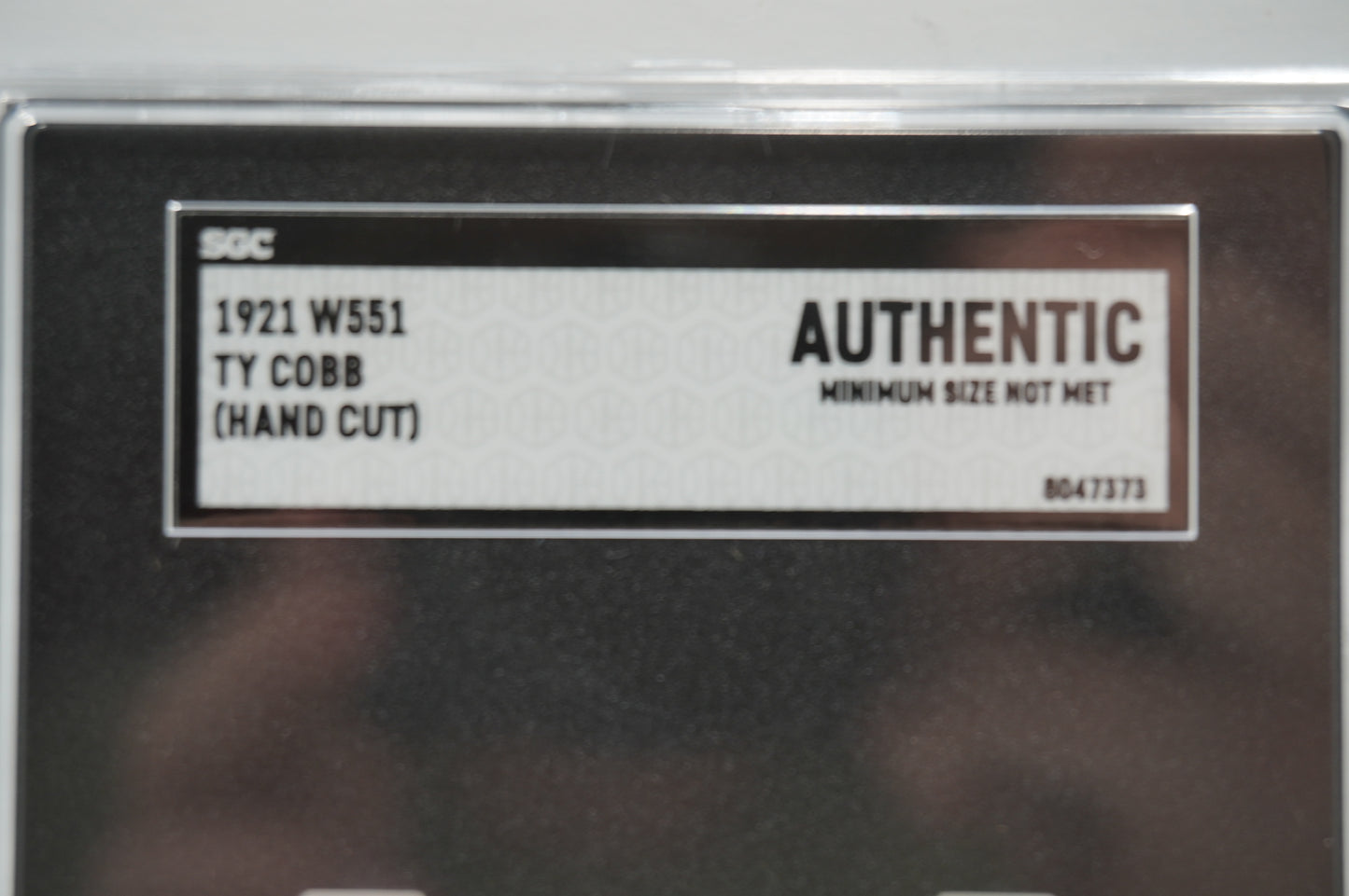 1921 W551 Ty Cobb SGC Authentic