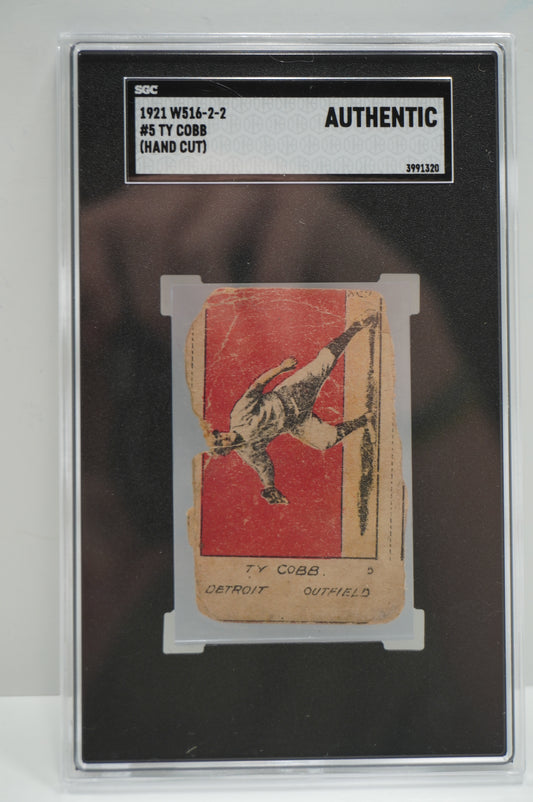 1921 W516-2-2 Ty Cobb 5 SGC Authentic