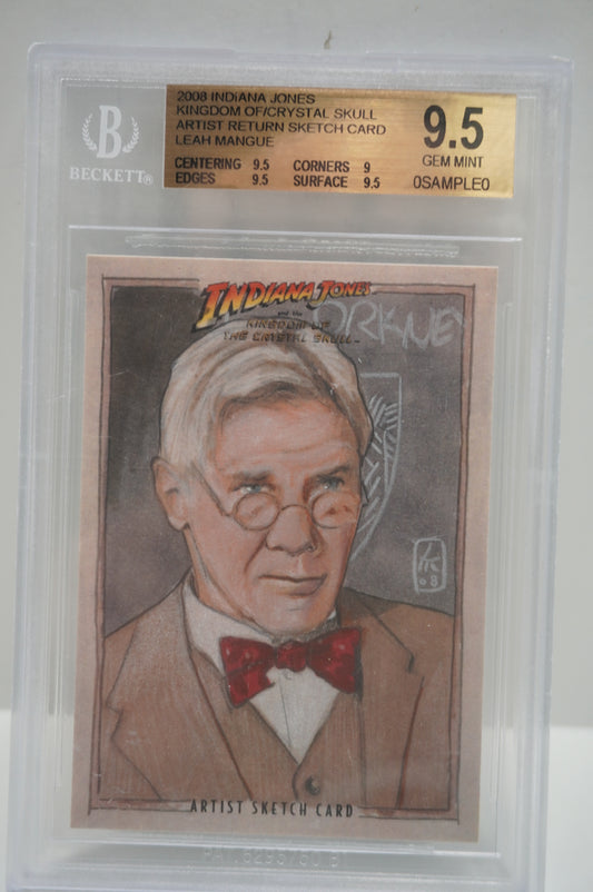 2008 Indiana Jones Kingdom of Crystal Skull Sketch Leah Mangue BGS 9.5