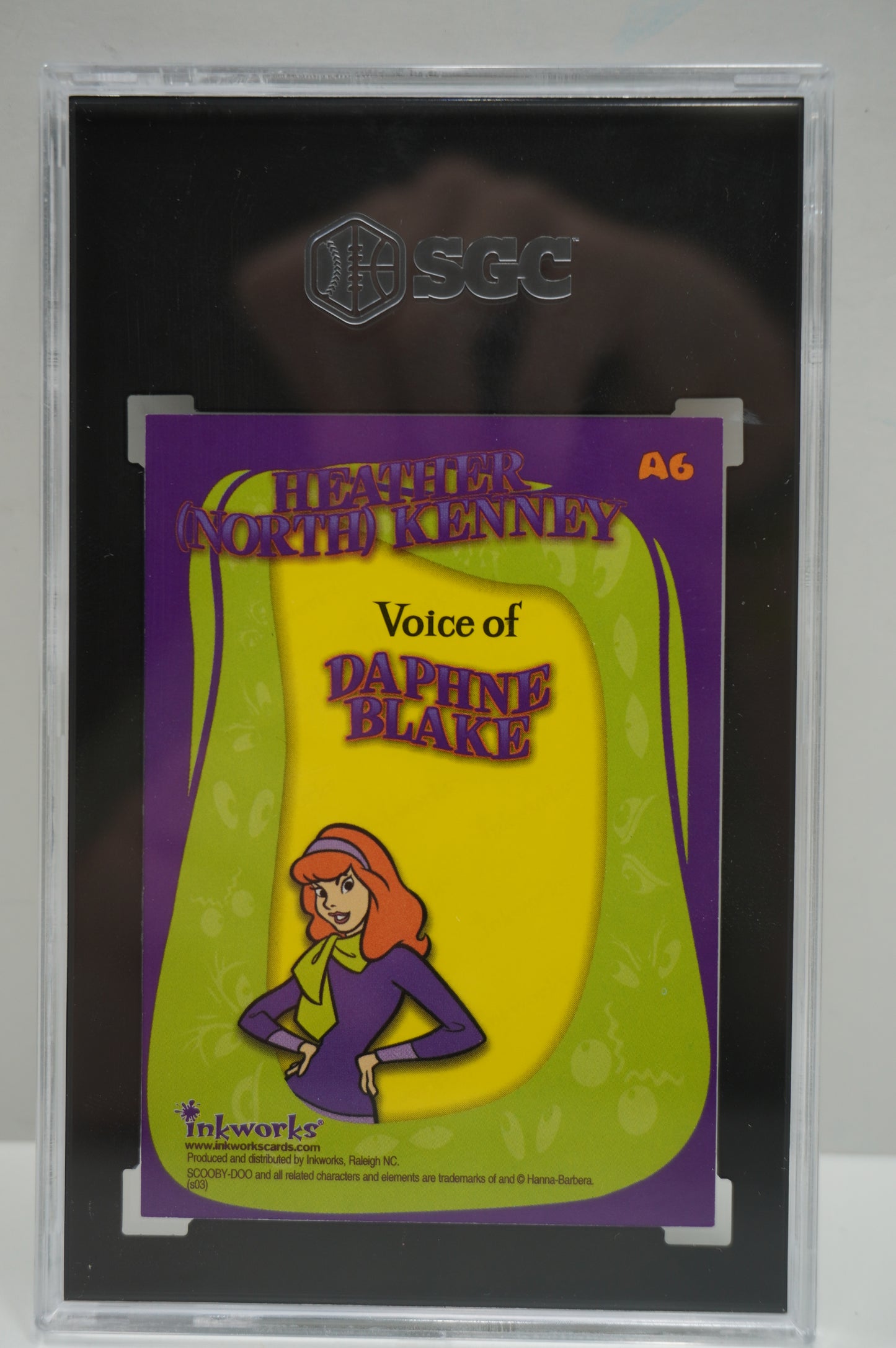 2003 Inkworks Scooby Doo Mysteries and Monsters Heather Kenney A6 Auto SGC 9.5
