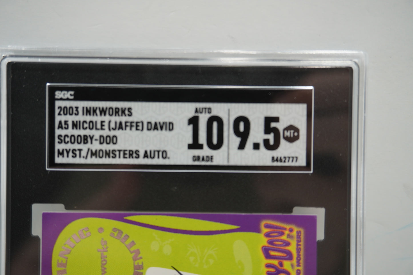 2003 Inkworks Scooby Doo Mysteries and Monsters Nicole David A5 Auto SGC 9.5 (Copy)