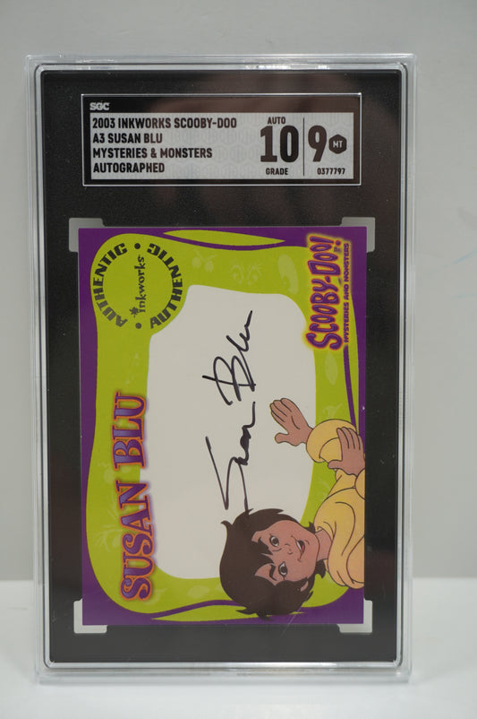 2003 Inkworks Scooby Doo Mysteries and Monsters Susan Blu A3 Auto SGC 9