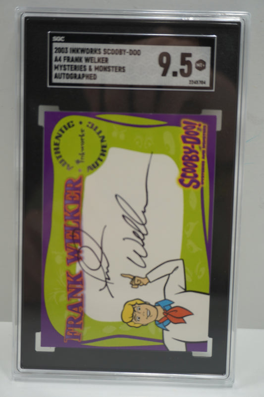 2003 Inkworks Scooby Doo Mysteries and Monsters Frank Welker A4 Auto SGC 9.5