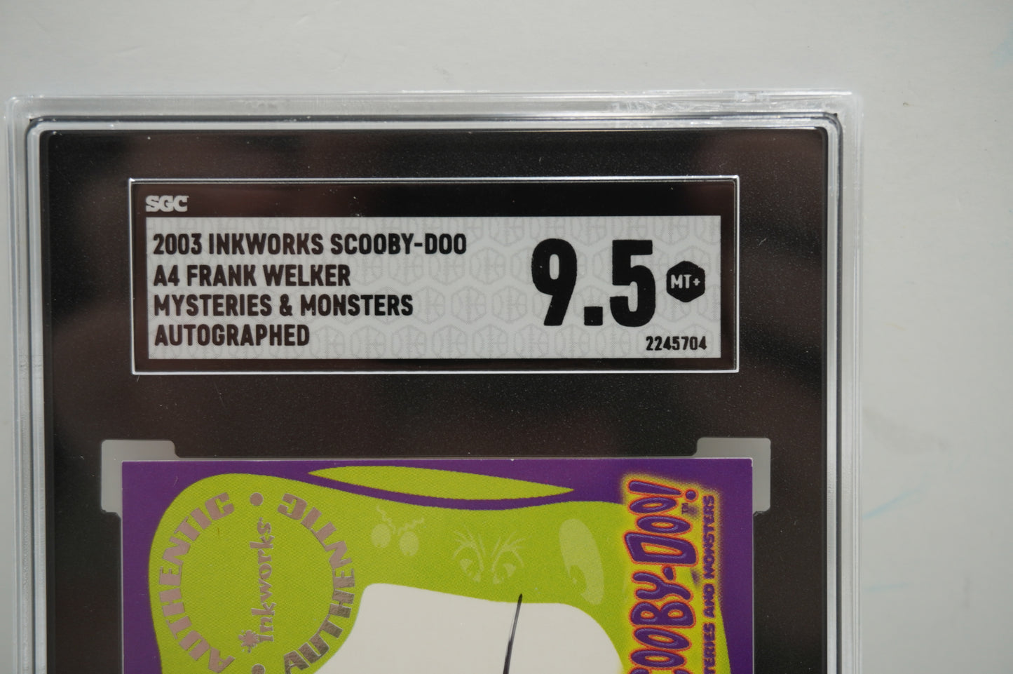 2003 Inkworks Scooby Doo Mysteries and Monsters Frank Welker A4 Auto SGC 9.5
