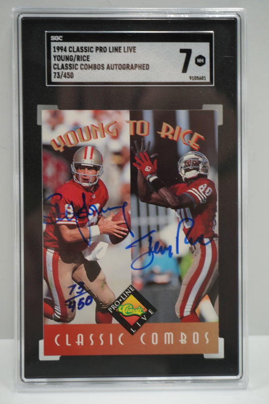 1994 Classic Pro Line Live Young/Rice Classic Combo's Auto /450 SGC 7