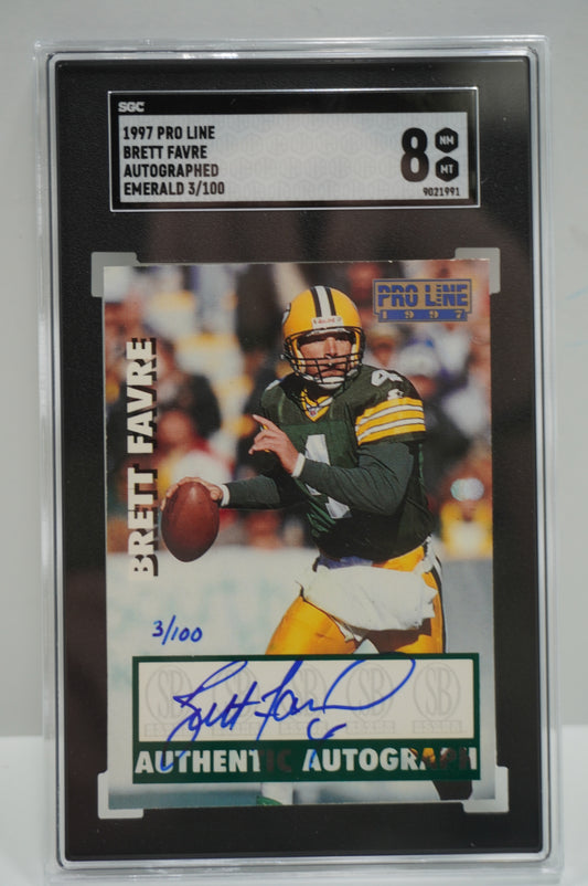 1997 Pro Line Brett Favre Auto /100 SGC 8
