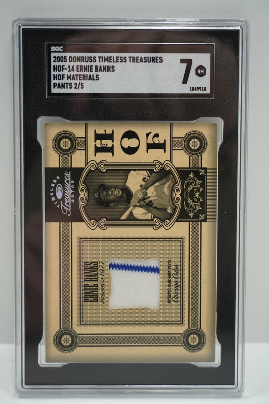 2005 Timeless Treasures Ernie Banks HOF-14 HOF materials Pants /5 SGC 7