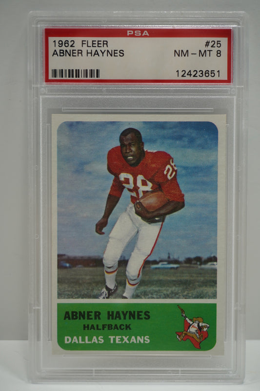 1962 Fleer Abner Haynes 25 PSA 8