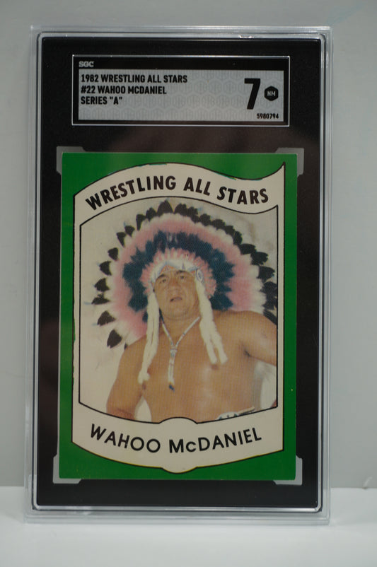 1982 Wrestling All Star Wahoo Mcdaniel 22 Series A SGC 7