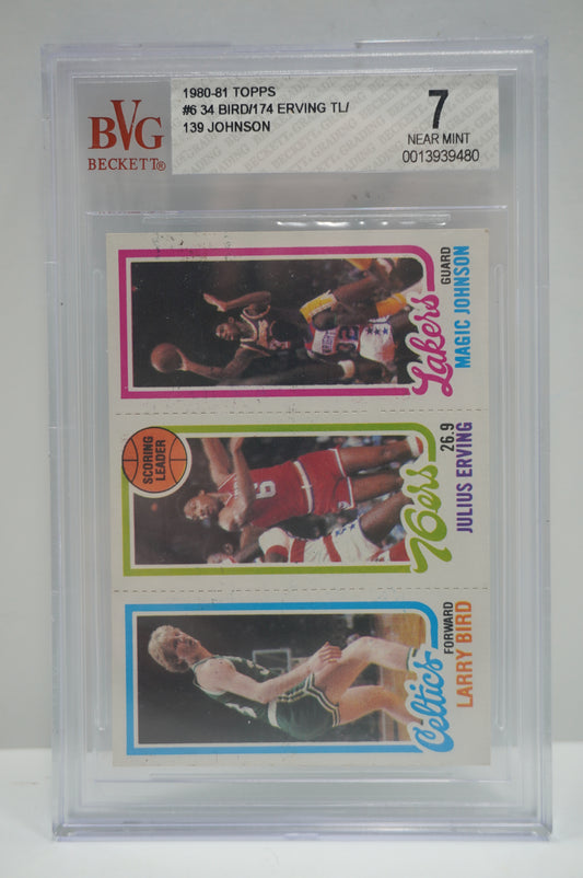 1980 Topps Bird Erving Johnson #6 BGS 7
